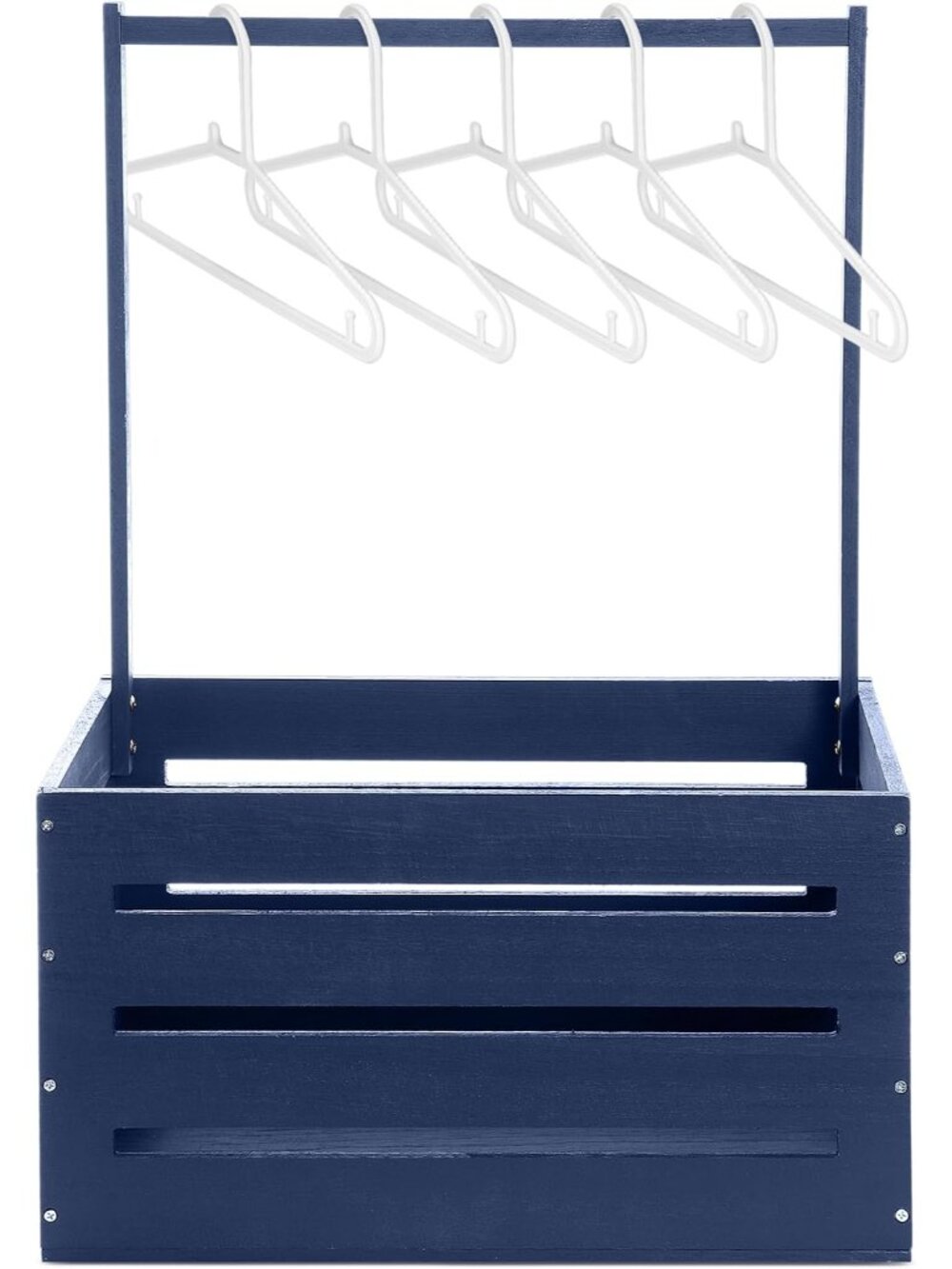 Baby Shower Crate Wooden Closet Baby Basket Gift,Navy Blue
